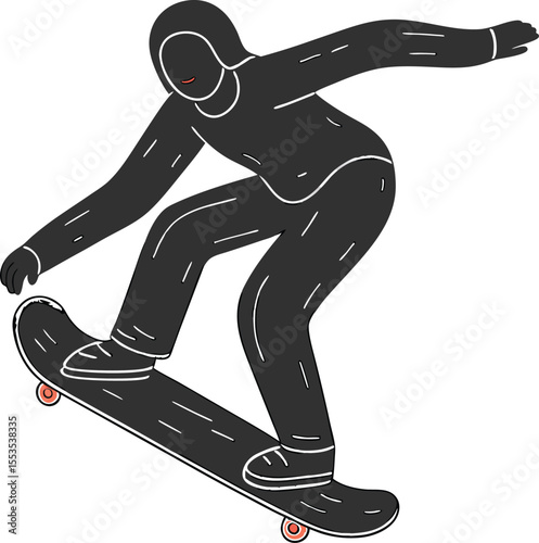 Skateboarder Character Illustration