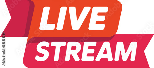 Dynamic Live Stream Promotion Graphic Design With Bold Typography and Vibrant Color Palette for Social Media and Marketing Vector Illustration