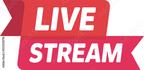 Vibrant Live Stream Banner Design with Bold Typography and Eye Catching Color Palette Promoting Online Content Vector Illustration