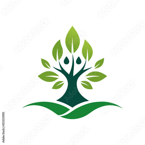 olive tree logo designs creeks or rivers symbol vector art