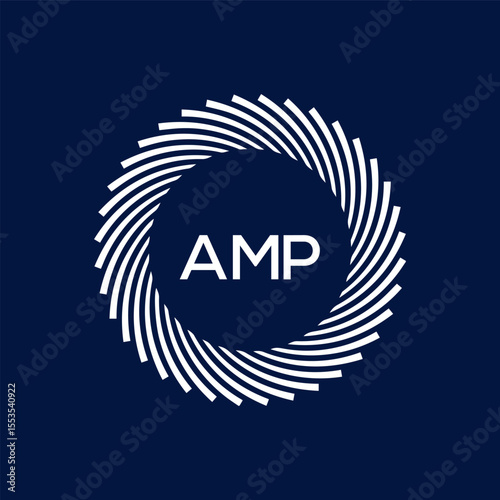 AMP Letter Initial Logo Design Template Vector Illustration