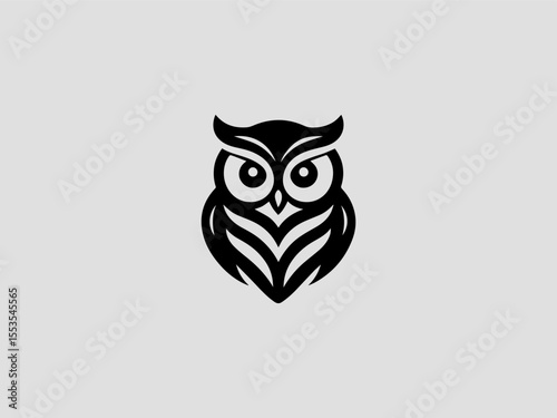 Vintage engraved owl vector logo for coffee shops or bookstores 