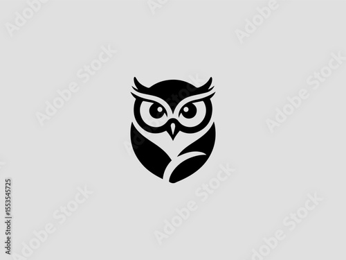 Vintage engraved owl vector logo for coffee shops or bookstores 