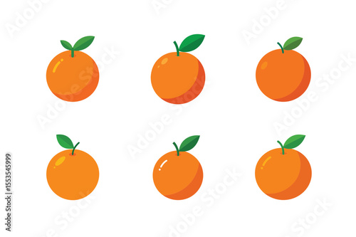orange fruit food natural organic nutrition nature vector art
