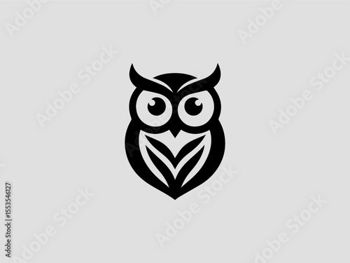 Vintage engraved owl vector logo for coffee shops or bookstores 