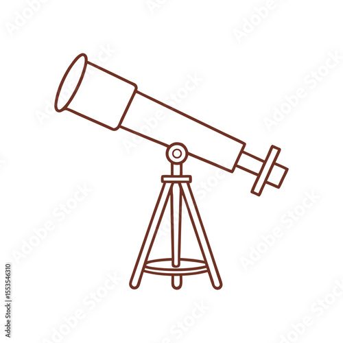 Telescope vintage vector sketch vector illustration