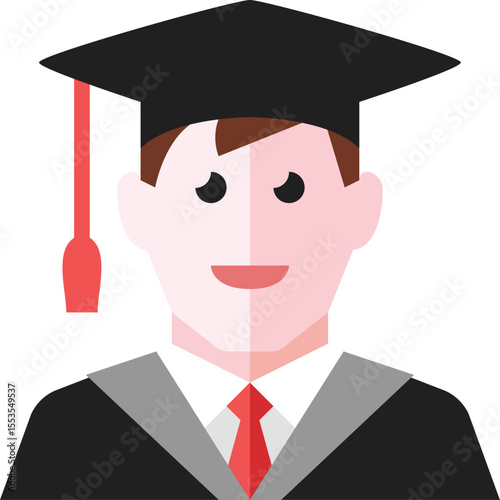 graduate in cap and gown