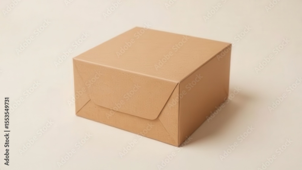 Fototapeta premium Sandwich box mockup in kraft paper with simple design 