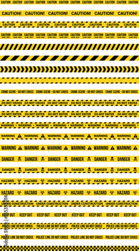 23 CAUTION TAPES Seamless Pattern Brush