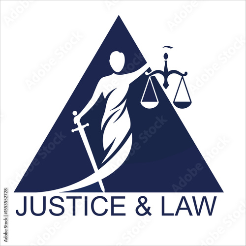 Lady Justice, justitia goddess logo for attorney and law simple clean minimalist modern silhouette statue black icon design