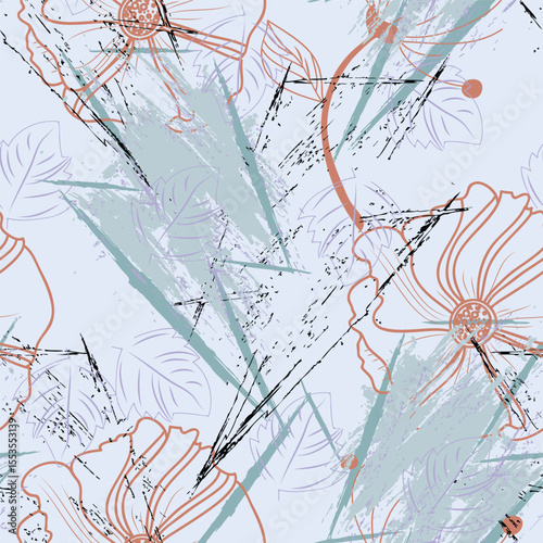 monochrome abstract a solid modern textile design, arrangement with vector, all-over seamless paisleys pattern with and tone color illustration digital image printing factory