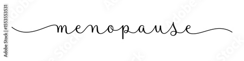 MENOPAUSE black vector brush calligraphy banner