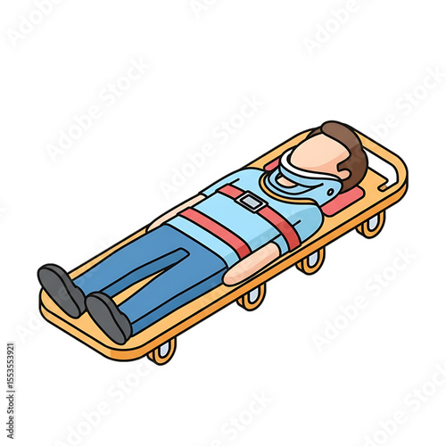 Patient stretcher icon for emergency patient transport.