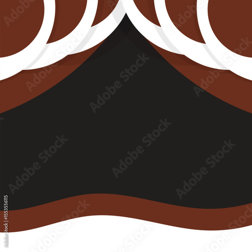 Simple stage curtain and flat vector. Theater, opera scene drape backdrop, concert grand opening or cinema premiere backstage, portiere for ceremony performance template