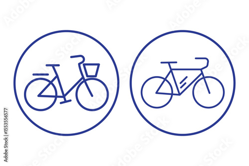 bicycle icons set isolated on transparent background. Modern and editable bicycle with pedal black flat and line vector collection. Sport, travel, cycling, race, symbol for website and mobile app