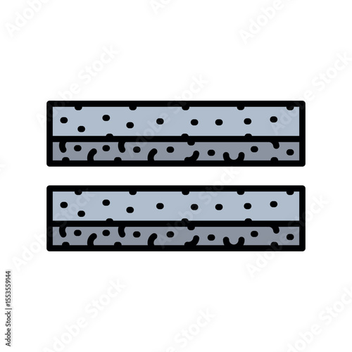 foam color line icon for digital and print projects. Building materials.