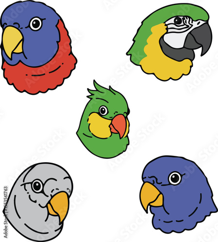 Vibrant Parrot Portraits: A Colorful Collection