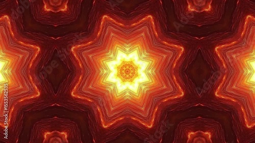 Abstract symmetrical pattern of flames