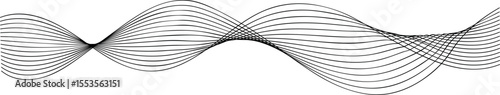 Stylized Vector Wave Element Created with Blend Tool – A Modern Interpretation of Audio Track Equalizer Aesthetics