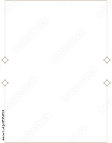 Minimalistic Monoline Rectangle Frame with Sparkle