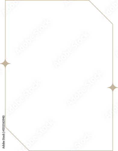 Minimalistic Monoline Rectangle Frame with Sparkle