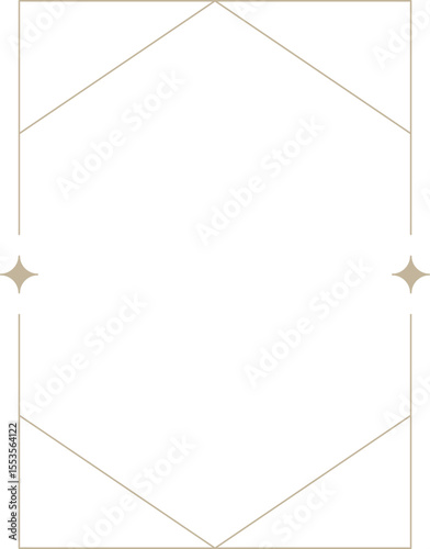 Minimalistic Monoline Rectangle Frame with Sparkle