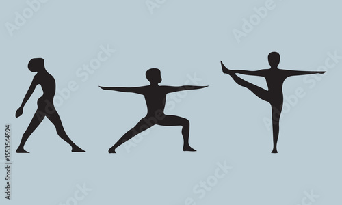 silhouettes of ballet dancers lifestyle, relaxation, yoga, people, exercising, sport, india, mindfulness, healthy lifestyle, woman, adult, balance, exercise, horizontal, meditating, one person, photog