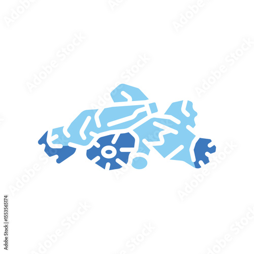 plastic color flat icon for digital and print projects. Building materials.