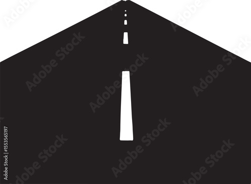 Road To Success Simplistic Black and White Illustration Design