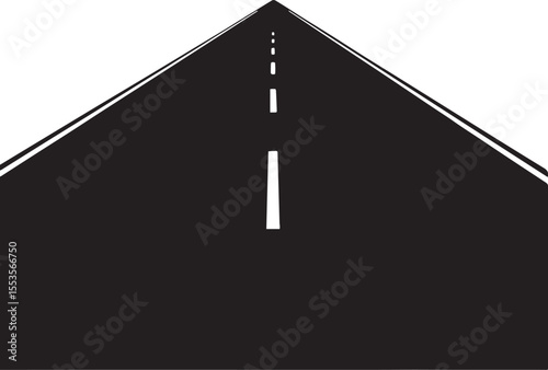 Abstract Road Illustration Ascending to Infinity Transportation and Journey Concept
