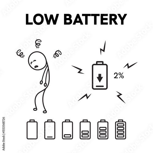 concept of running out of energy to work. employee is exhausted but still working. low battery and tired. work problems. illustration of a worker working by supporting a battery. flat style design.