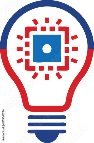Modern concept illustrating digital innovation and technological smart thinking