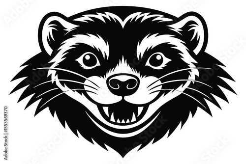 A stylized raccoon head illustration shows the animal's playful and engaging personality in monotone