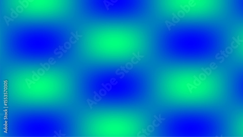 A mesmerizing visual display of vibrant, blurred squares in shades of electric blue and spring green, creating an intriguing pattern.
