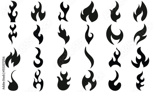 Flame icon .  Retro fire aesthetics, with flames.  vector illustration. Pictograms and infographics for mobile apps.