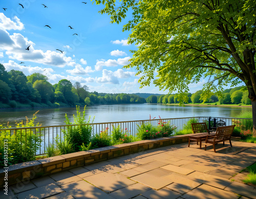 An image of Chester, England's Dee River Promenade