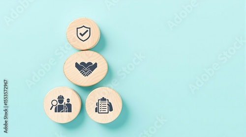 Business partnership agreement contract teamwork collaboration safety checklist inspection concept idea