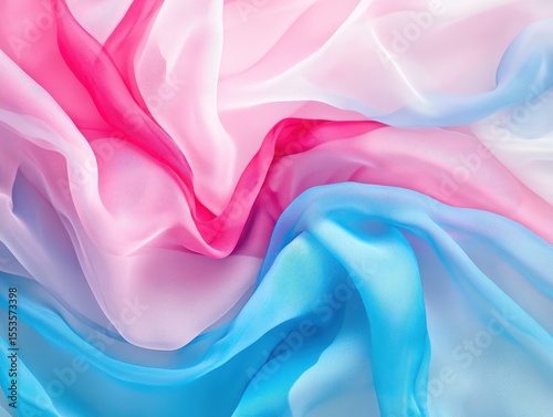 Soft, colorful fabric waves in a delicate pastel blend.