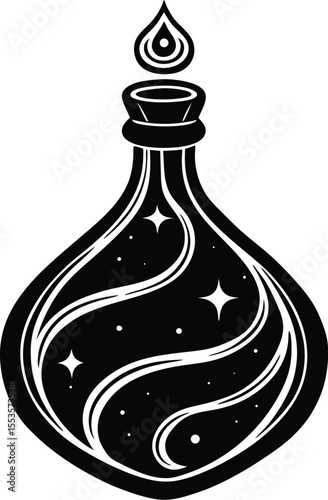 Magic Potion Bottle Vector Art
