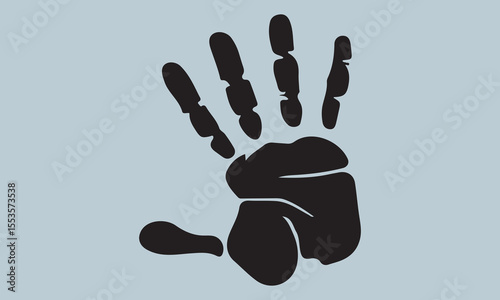 hand print on white background