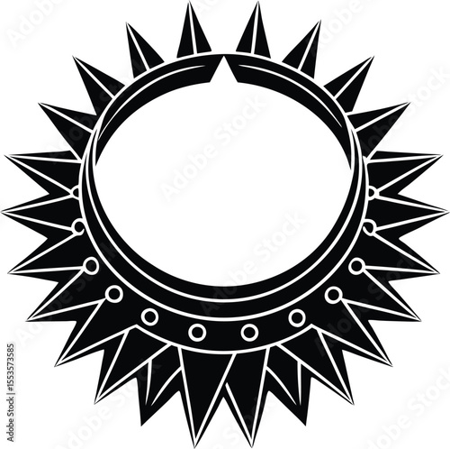 Sunburst Necklace Icon Vector
