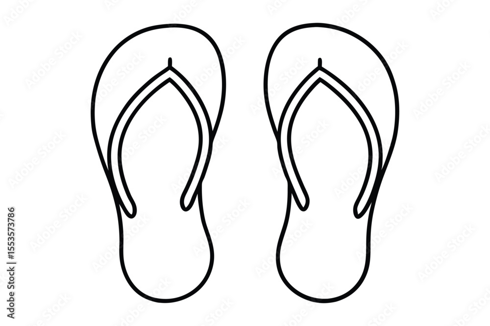 summer pair of flip flops isolated on white Background summer pair of flip flops isolated on white Background