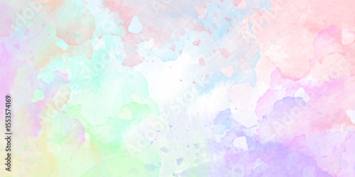 abstract elegant hand painted watercolor background. high-energy paint splashes and gradients, expressive and artistic brush strokes, vivid and dreamy blending. Illustration Featuring Soft Texture.  