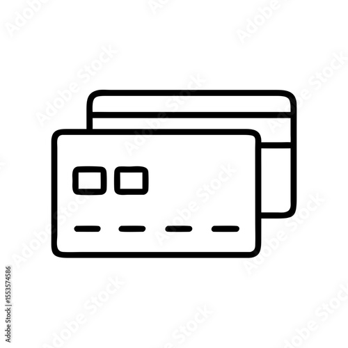 Two debit cards in flat design on a simple background for Black Friday  