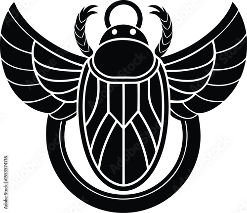 Sacred Scarab Beetle Vector