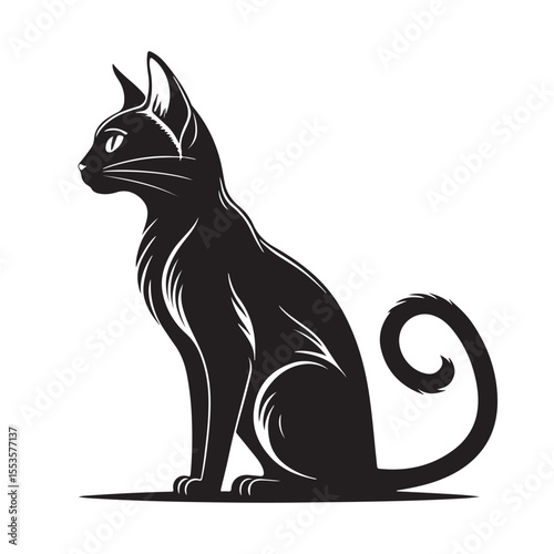 cat silhouette vector