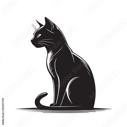 cat silhouette vector