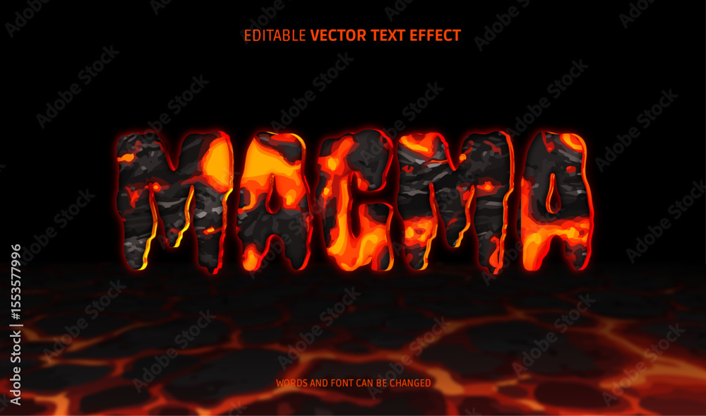 magma editable text effect