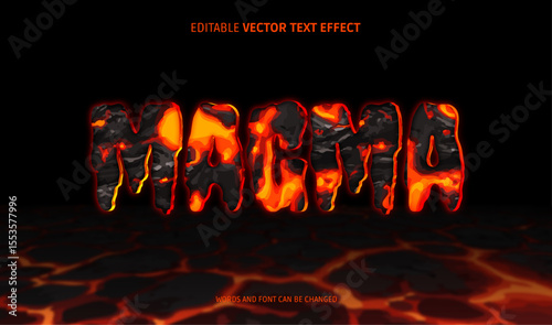 magma editable text effect