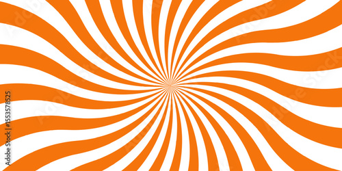 Abstract symmetrical radial burst background featuring alternating dark yellow and forest white rays. circle motifs. Sunset light retro design. Vintage sunrays swirl sun beam pattern. Swirl texture.